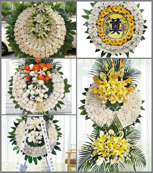 四川成都彭州市三界镇白衣村花圈速递